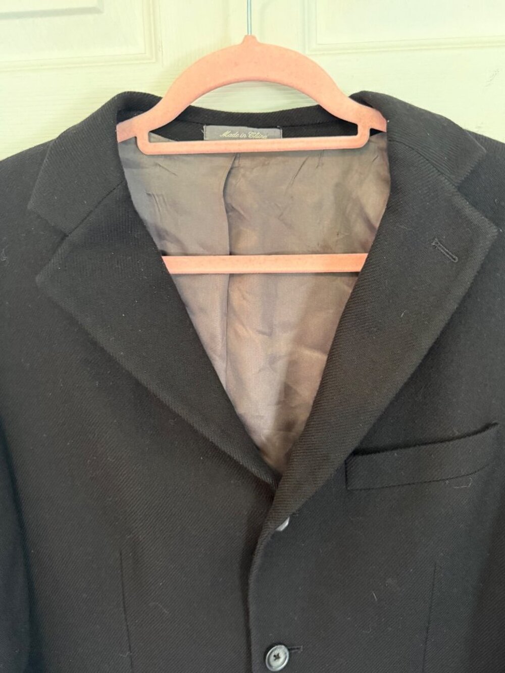 Oscar De La Renta Men's Black Wool 3 Button Blazer Size 40 Regular - Picture 2 of 4